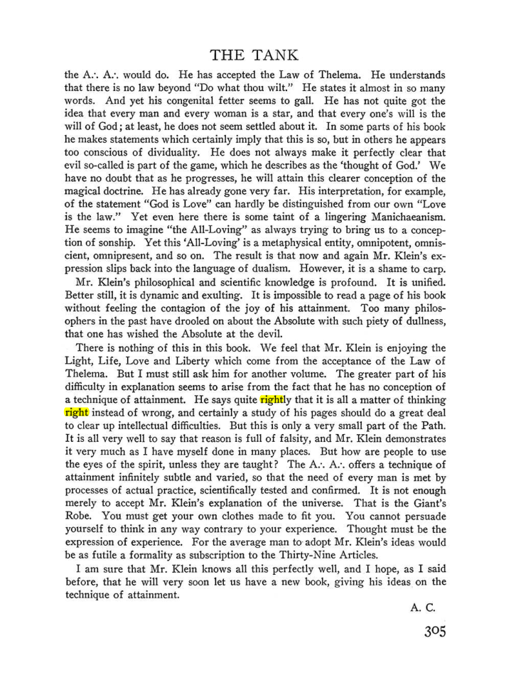 Original scan of The Equinox (Volume III, Number I), PDF page 319