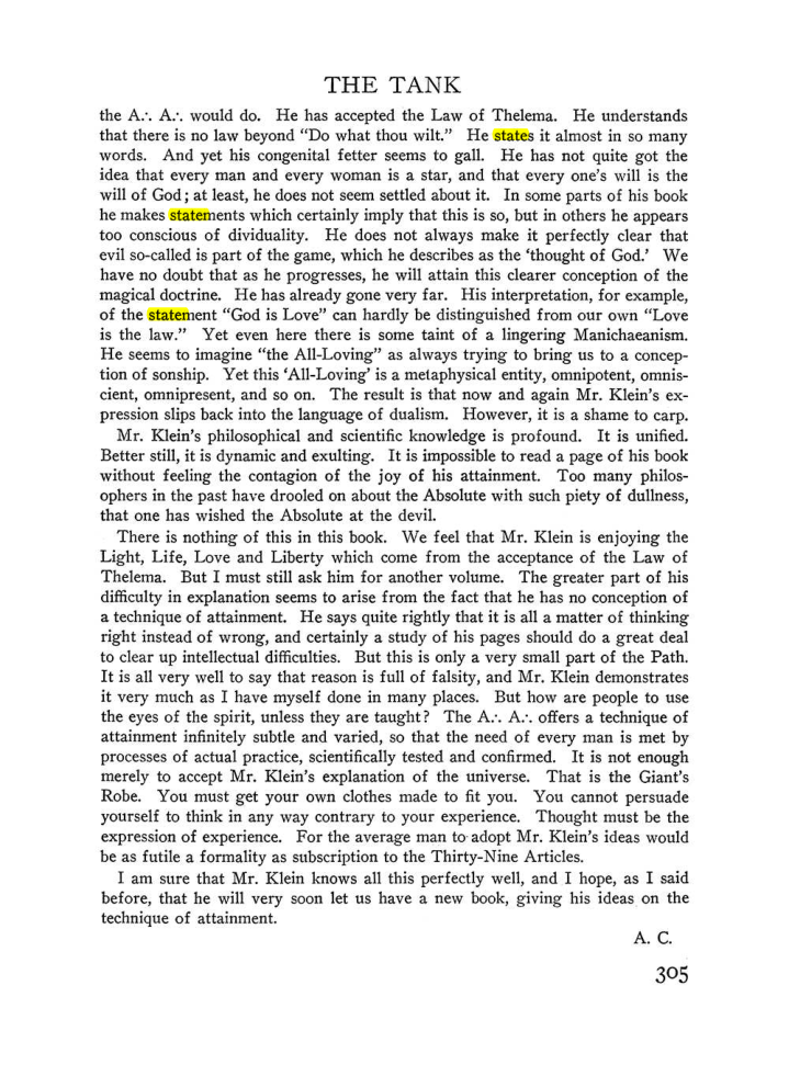 Original scan of The Equinox (Volume III, Number I), PDF page 319
