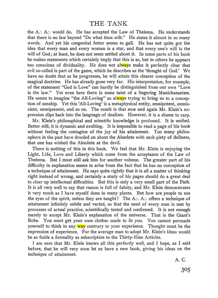 Original scan of The Equinox (Volume III, Number I), PDF page 319