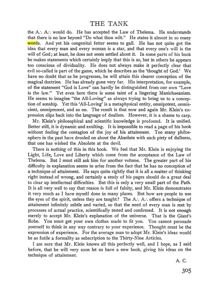 Original scan of The Equinox (Volume III, Number I), PDF page 319