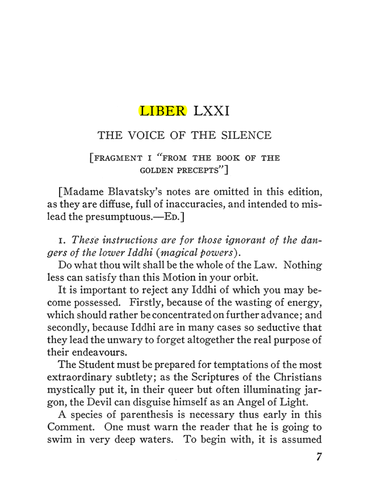 Original scan of The Equinox (Volume III, Number I), PDF page 329