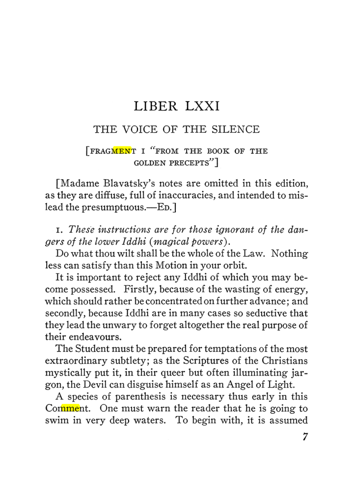 Original scan of The Equinox (Volume III, Number I), PDF page 329