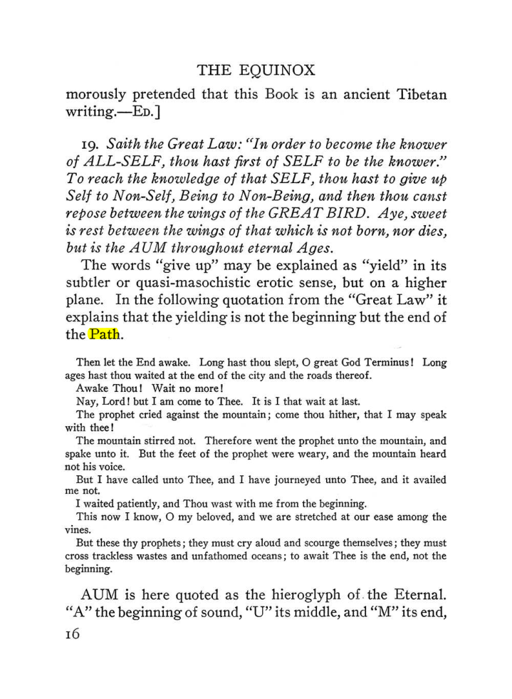 Original scan of The Equinox (Volume III, Number I), PDF page 338