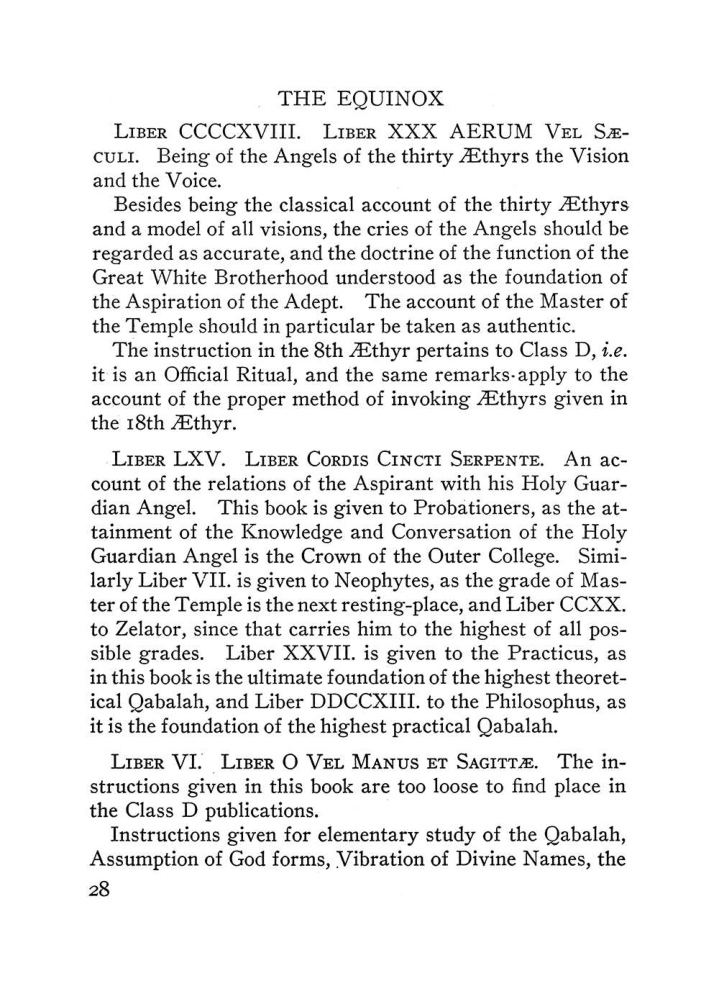 Original scan of The Equinox (Volume III, Number I), PDF page 34