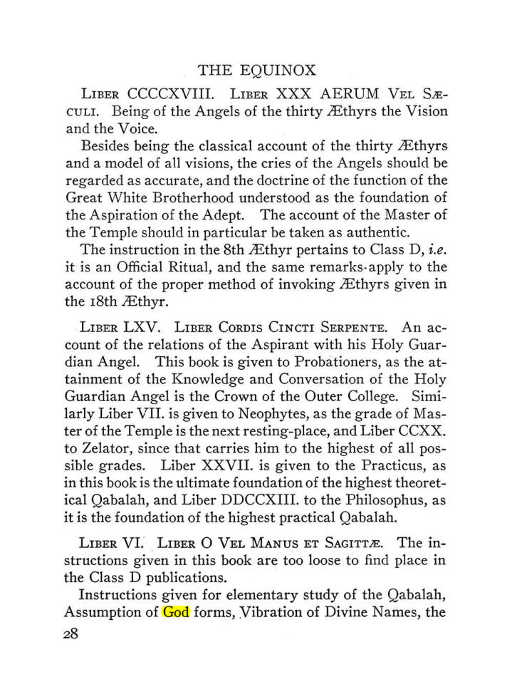 Original scan of The Equinox (Volume III, Number I), PDF page 34