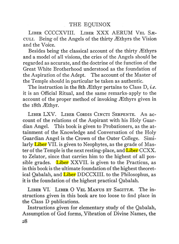 Original scan of The Equinox (Volume III, Number I), PDF page 34
