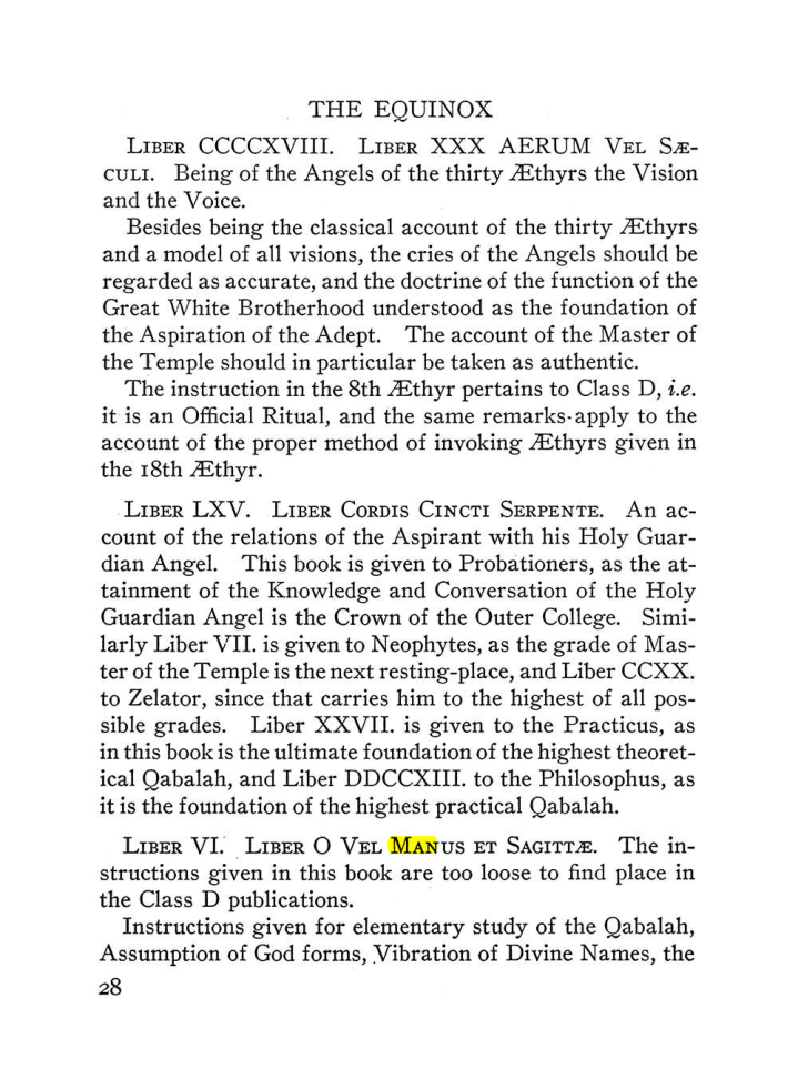 Original scan of The Equinox (Volume III, Number I), PDF page 34