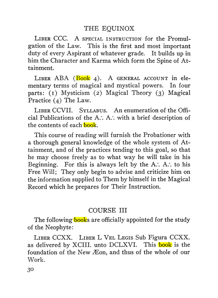 Original scan of The Equinox (Volume III, Number I), PDF page 36