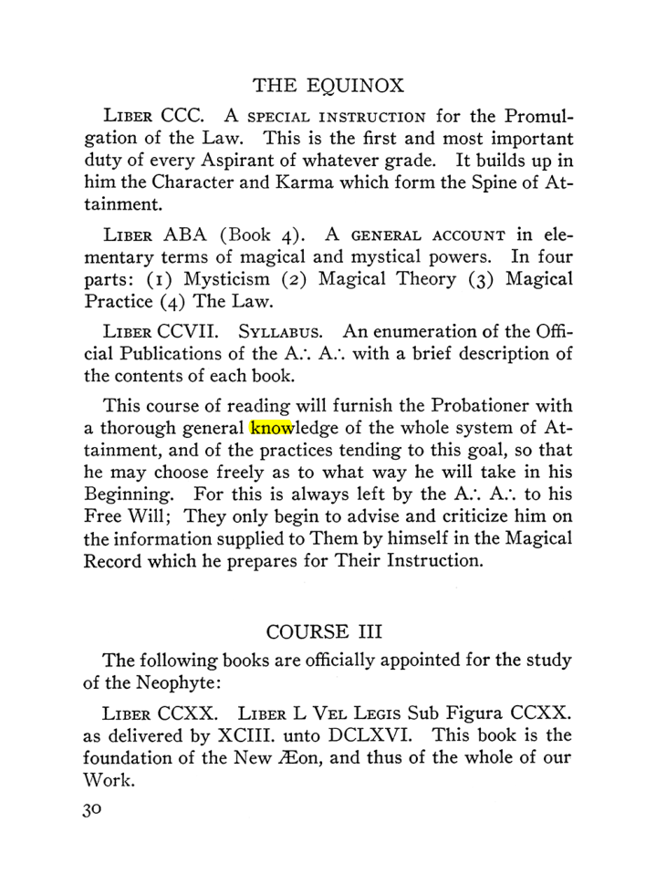 Original scan of The Equinox (Volume III, Number I), PDF page 36