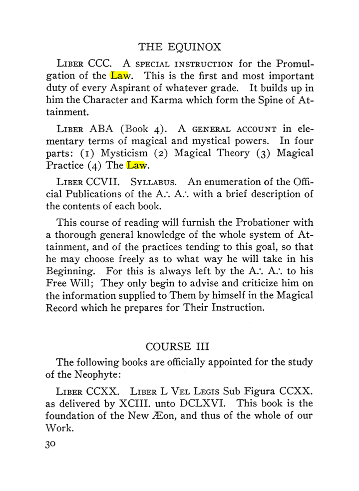 Original scan of The Equinox (Volume III, Number I), PDF page 36