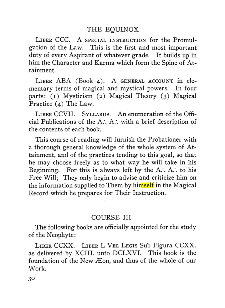 Original scan of The Equinox (Volume III, Number I), PDF page 36