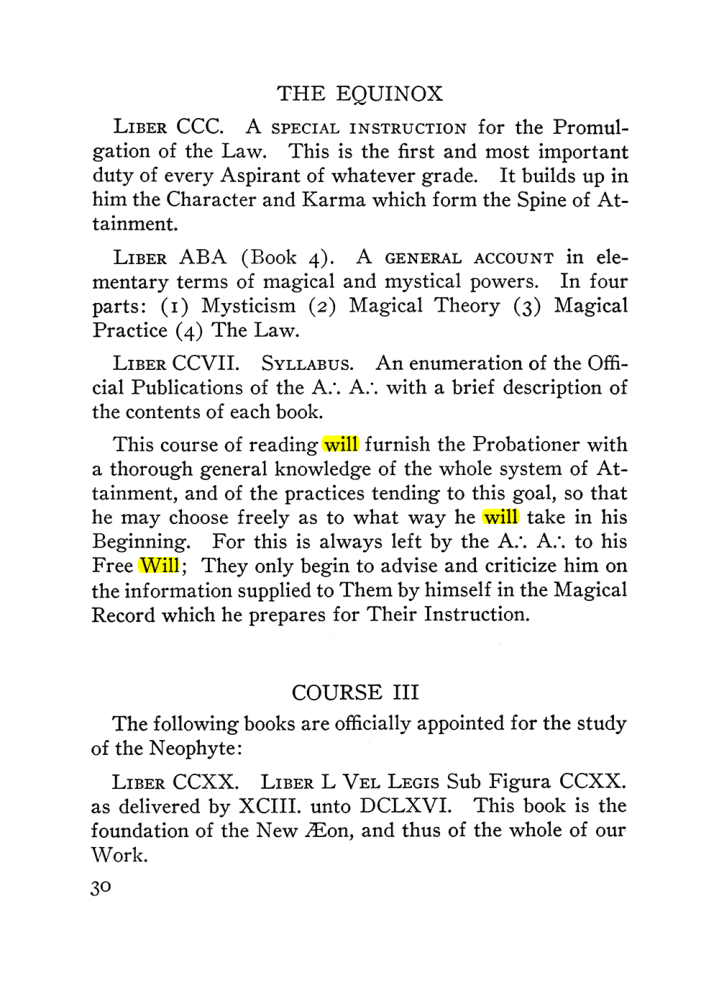 Original scan of The Equinox (Volume III, Number I), PDF page 36