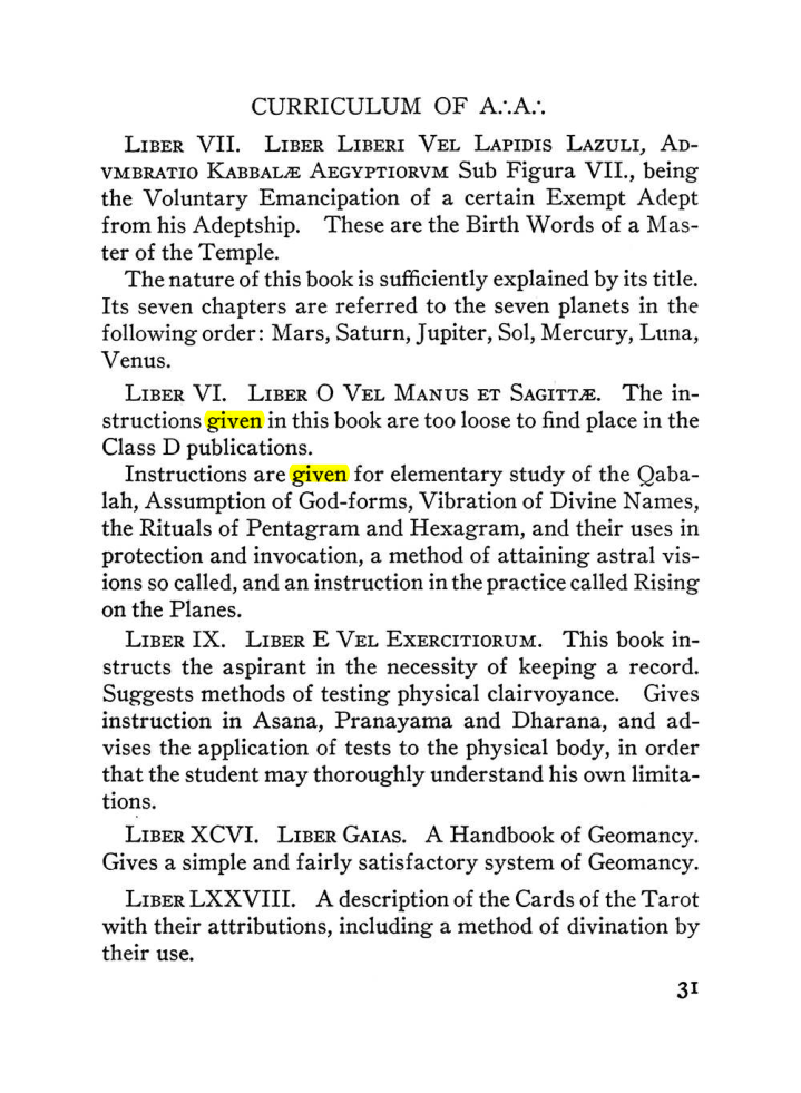 Original scan of The Equinox (Volume III, Number I), PDF page 37