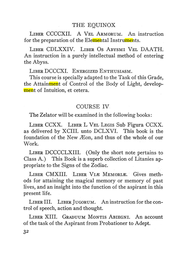 Original scan of The Equinox (Volume III, Number I), PDF page 38