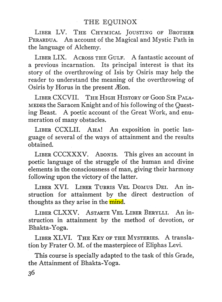 Original scan of The Equinox (Volume III, Number I), PDF page 42