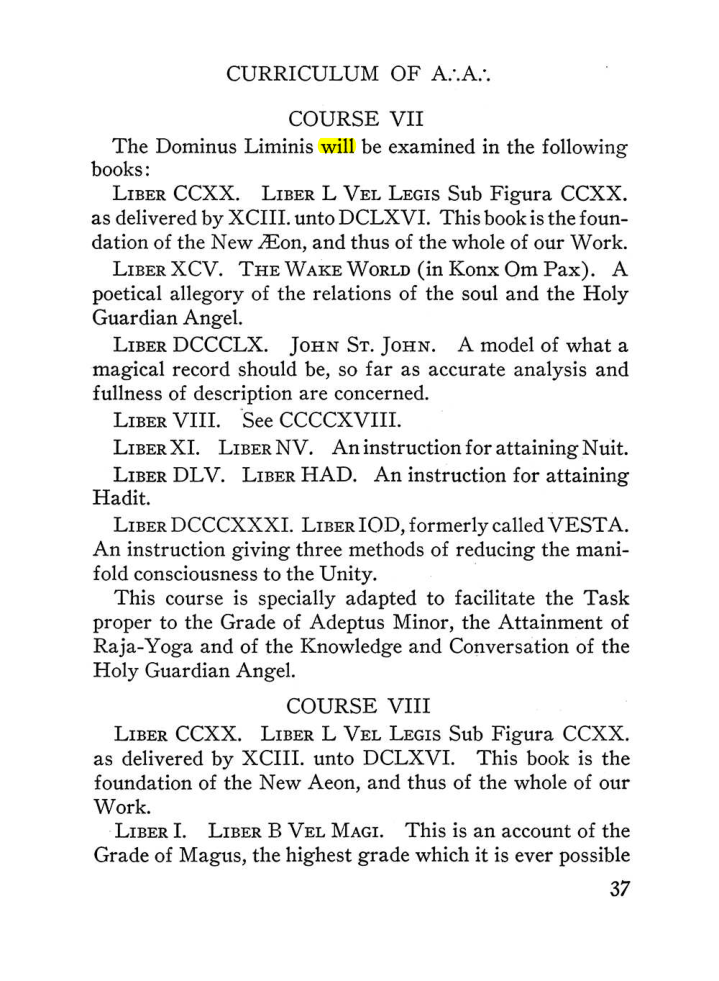 Original scan of The Equinox (Volume III, Number I), PDF page 43