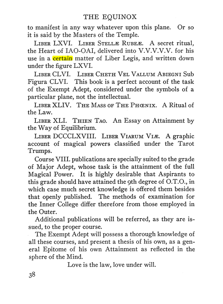 Original scan of The Equinox (Volume III, Number I), PDF page 44