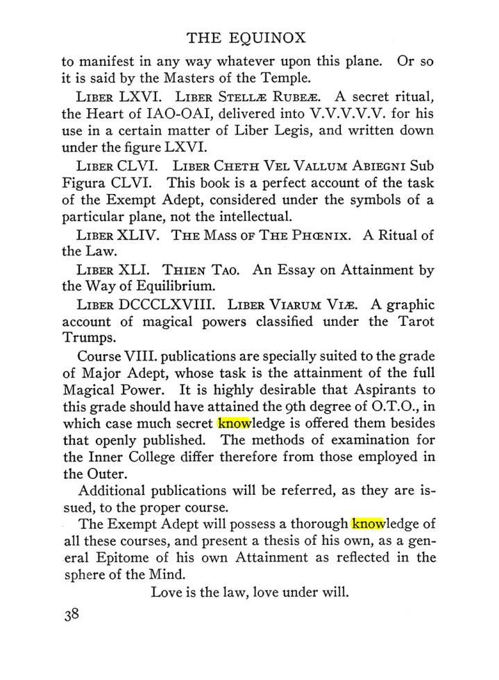 Original scan of The Equinox (Volume III, Number I), PDF page 44