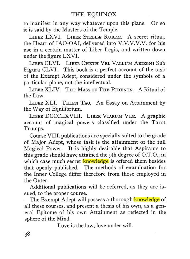 Original scan of The Equinox (Volume III, Number I), PDF page 44