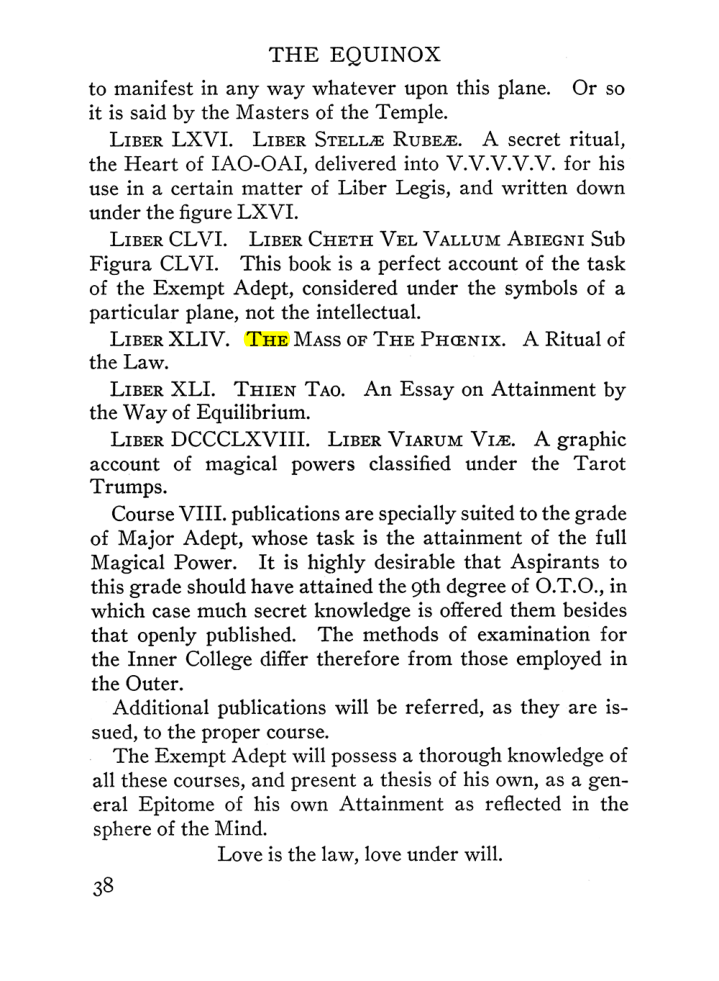 Original scan of The Equinox (Volume III, Number I), PDF page 44