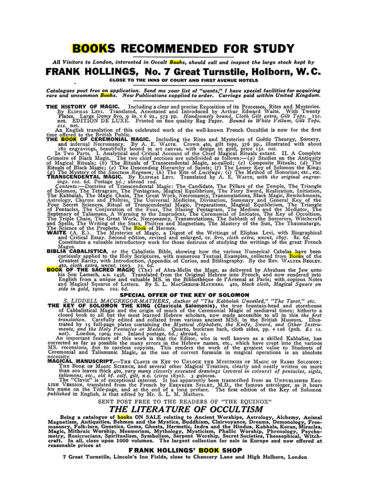 Original scan of The Equinox (Volume III, Number I), PDF page 462