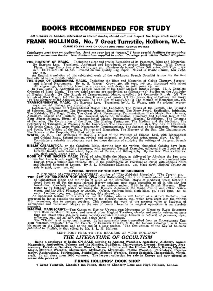 Original scan of The Equinox (Volume III, Number I), PDF page 462