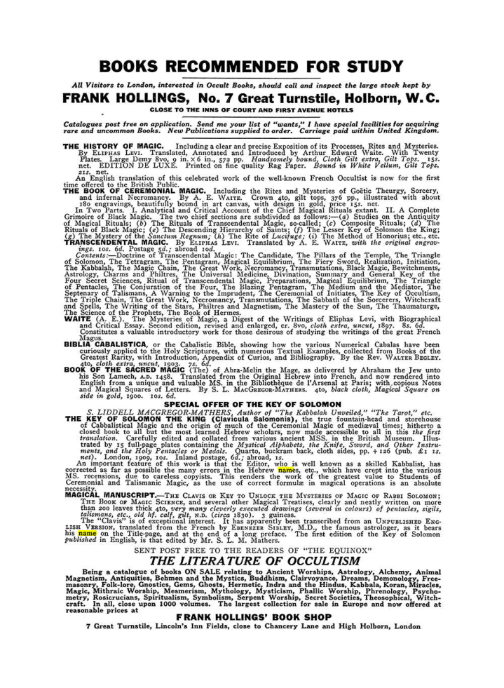 Original scan of The Equinox (Volume III, Number I), PDF page 462