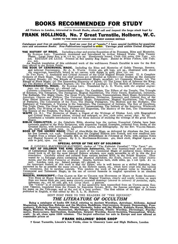 Original scan of The Equinox (Volume III, Number I), PDF page 462