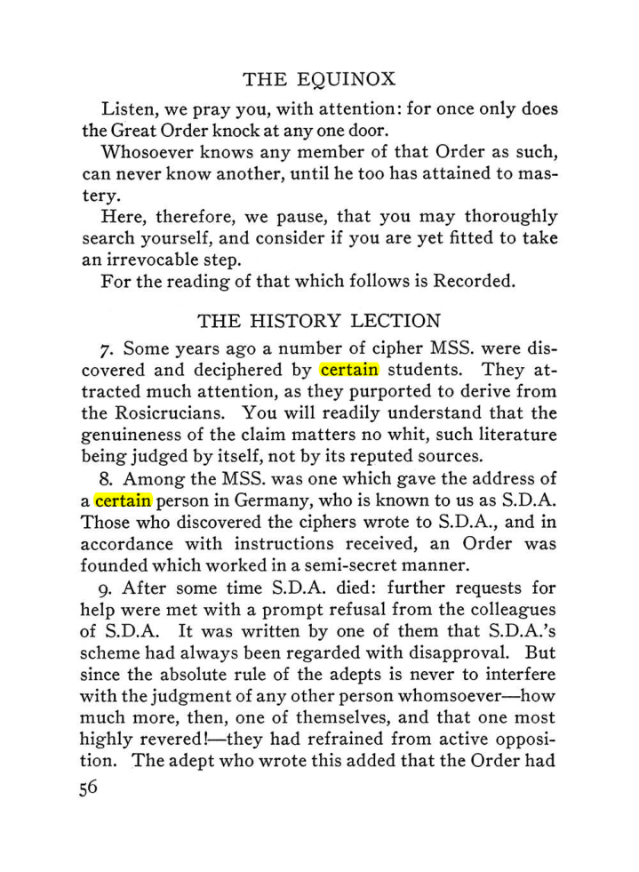 Original scan of The Equinox (Volume III, Number I), PDF page 62