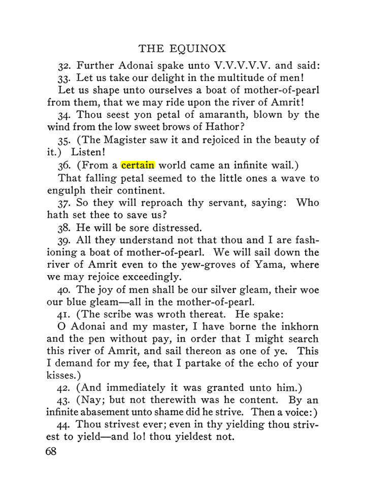 Original scan of The Equinox (Volume III, Number I), PDF page 74
