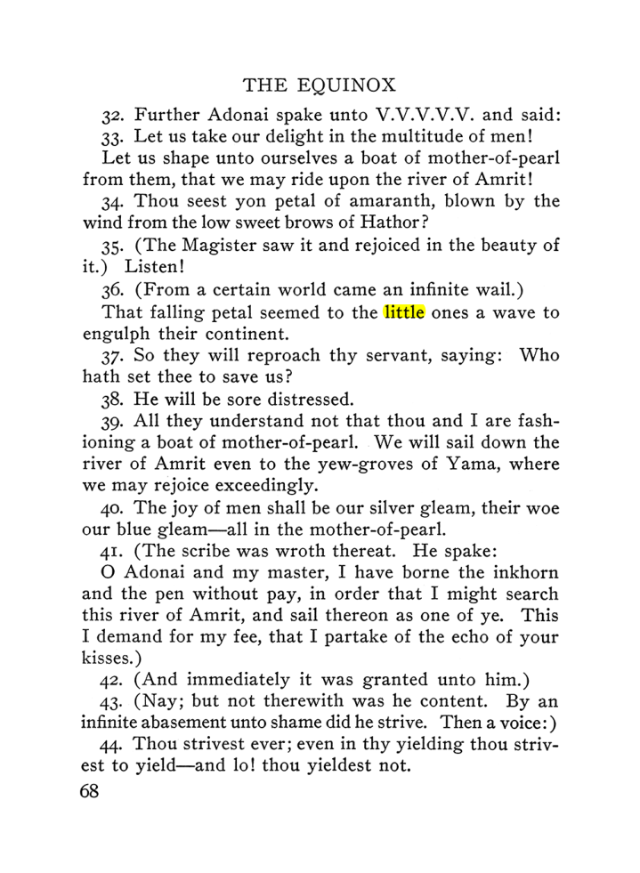 Original scan of The Equinox (Volume III, Number I), PDF page 74