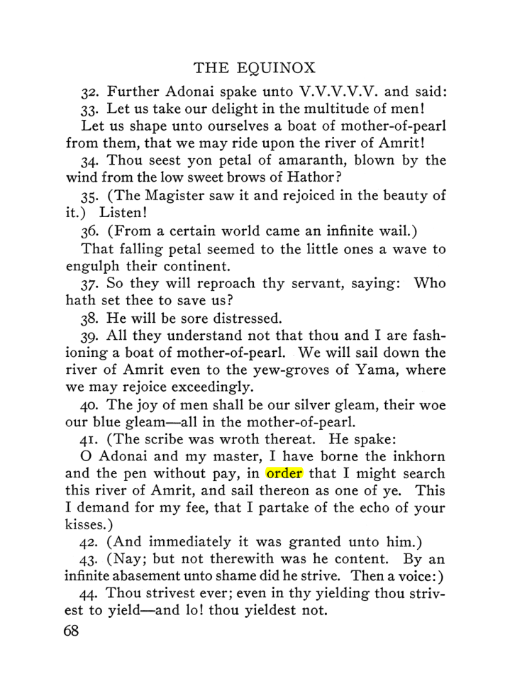 Original scan of The Equinox (Volume III, Number I), PDF page 74
