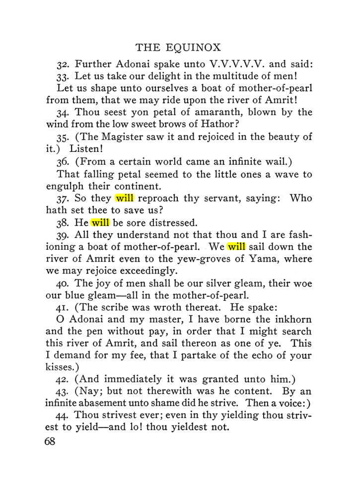 Original scan of The Equinox (Volume III, Number I), PDF page 74