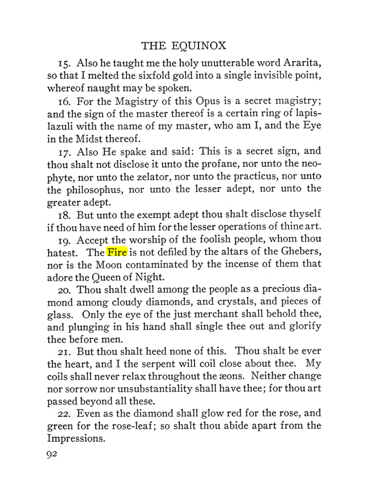 Original scan of The Equinox (Volume III, Number I), PDF page 98