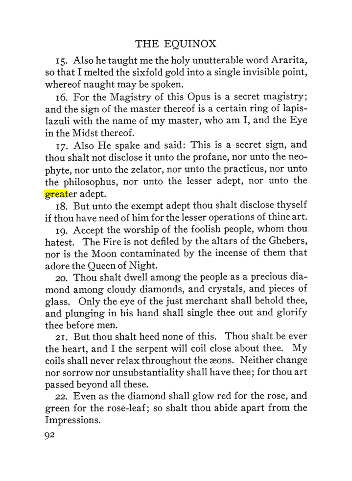 Original scan of The Equinox (Volume III, Number I), PDF page 98