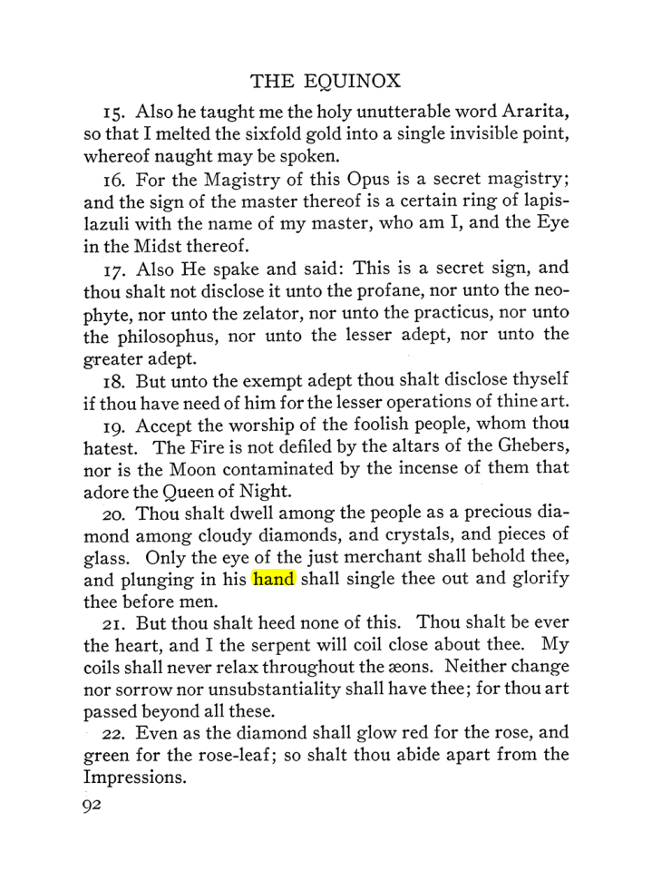 Original scan of The Equinox (Volume III, Number I), PDF page 98