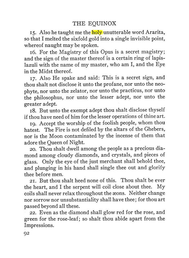 Original scan of The Equinox (Volume III, Number I), PDF page 98
