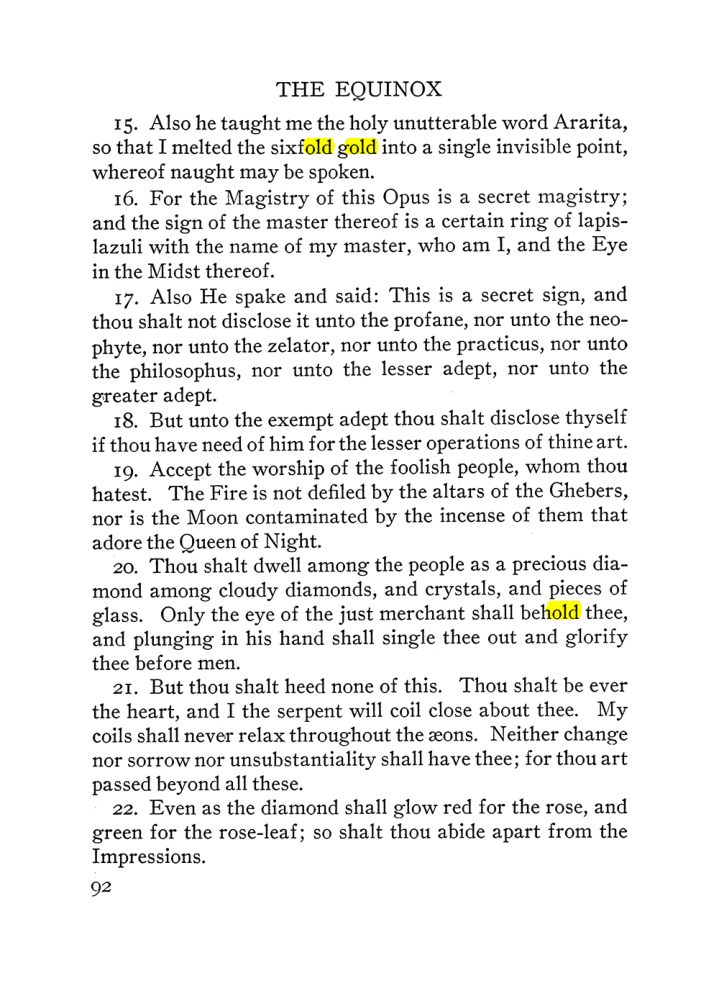 Original scan of The Equinox (Volume III, Number I), PDF page 98