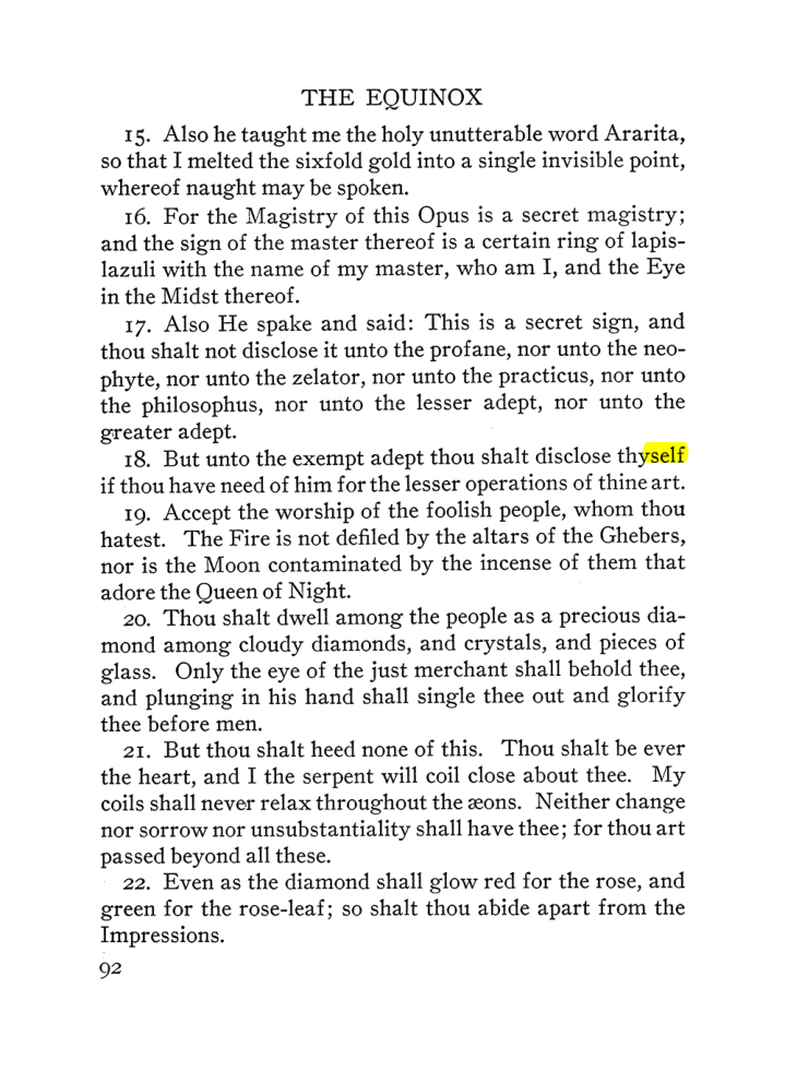 Original scan of The Equinox (Volume III, Number I), PDF page 98