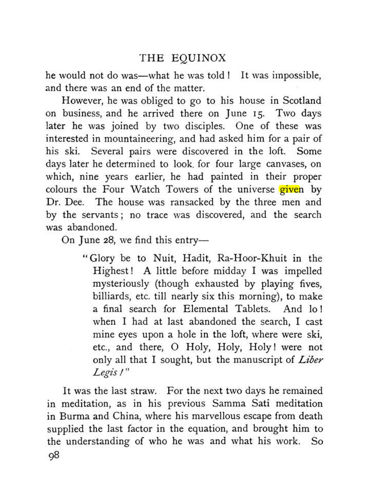 Original scan of The Equinox (Volume I, Number X), PDF page 138