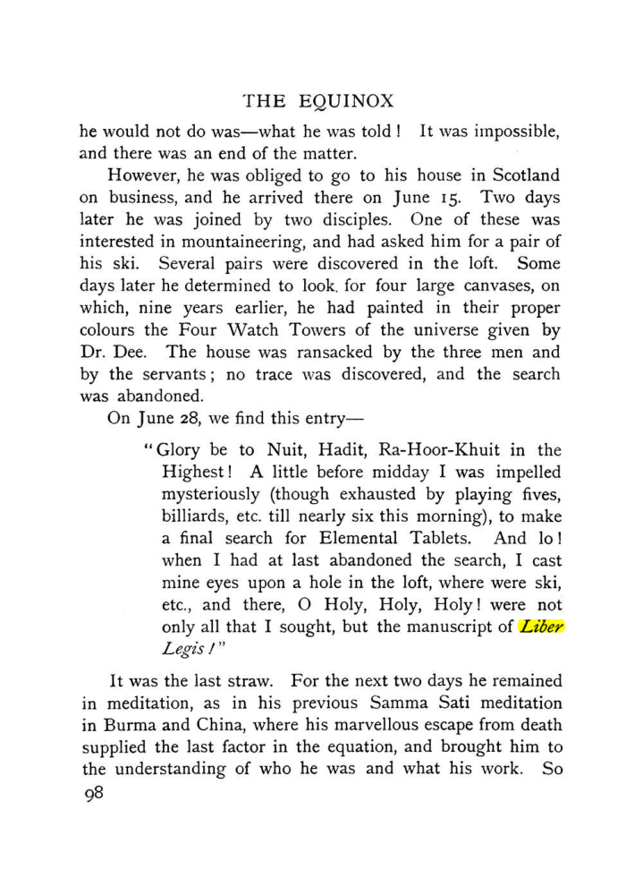 Original scan of The Equinox (Volume I, Number X), PDF page 138