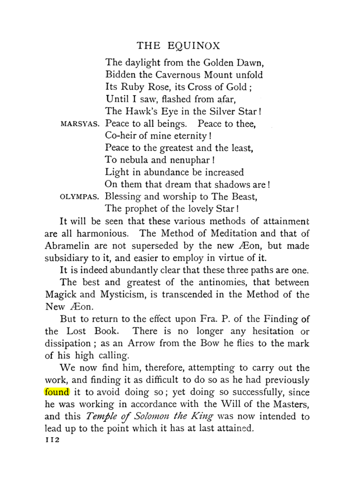 Original scan of The Equinox (Volume I, Number X), PDF page 152