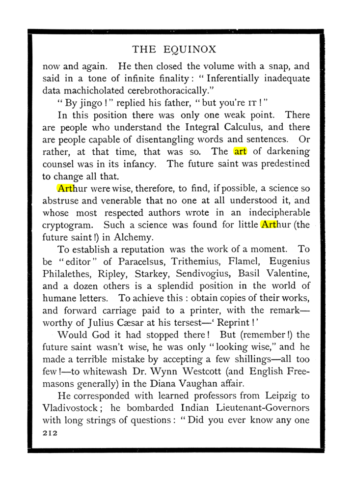 Original scan of The Equinox (Volume I, Number X), PDF page 250