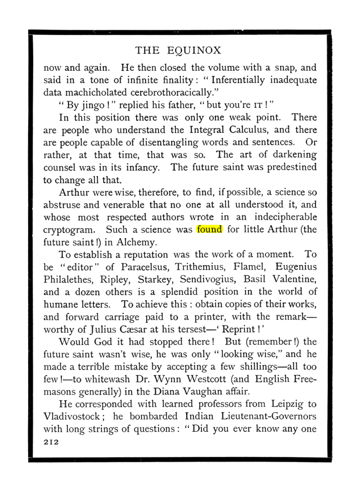 Original scan of The Equinox (Volume I, Number X), PDF page 250