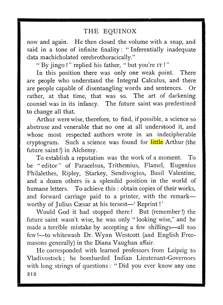 Original scan of The Equinox (Volume I, Number X), PDF page 250
