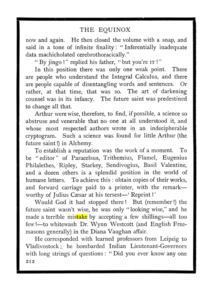 Original scan of The Equinox (Volume I, Number X), PDF page 250