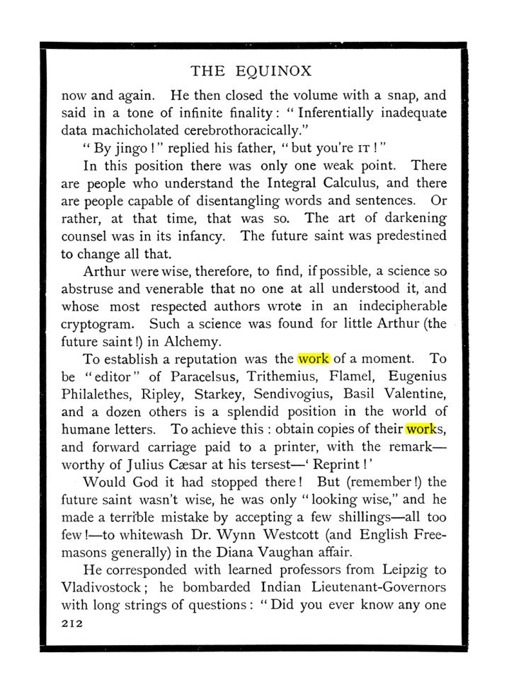 Original scan of The Equinox (Volume I, Number X), PDF page 250