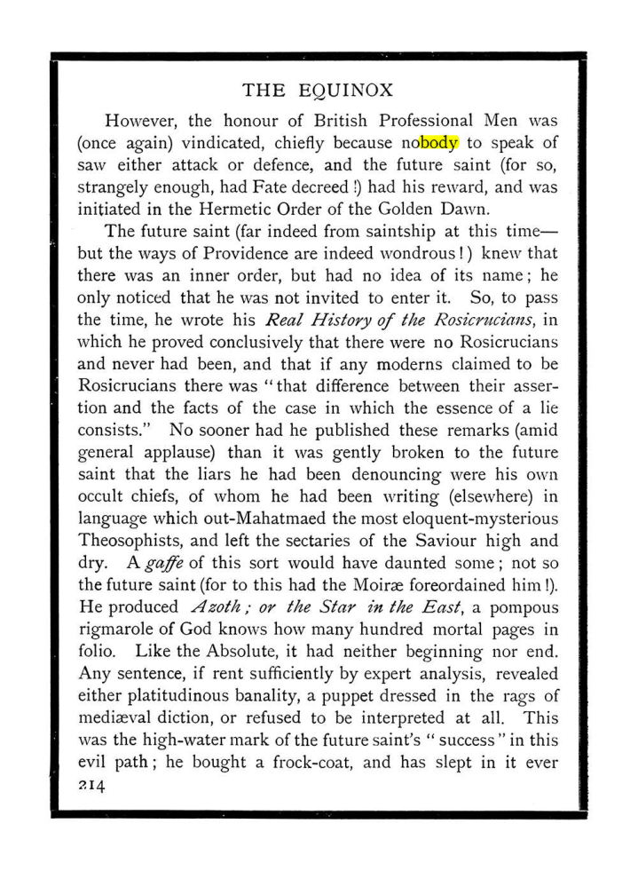 Original scan of The Equinox (Volume I, Number X), PDF page 252