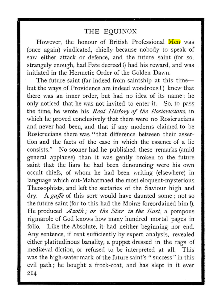 Original scan of The Equinox (Volume I, Number X), PDF page 252