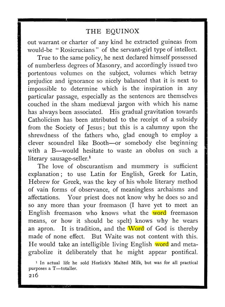 Original scan of The Equinox (Volume I, Number X), PDF page 254